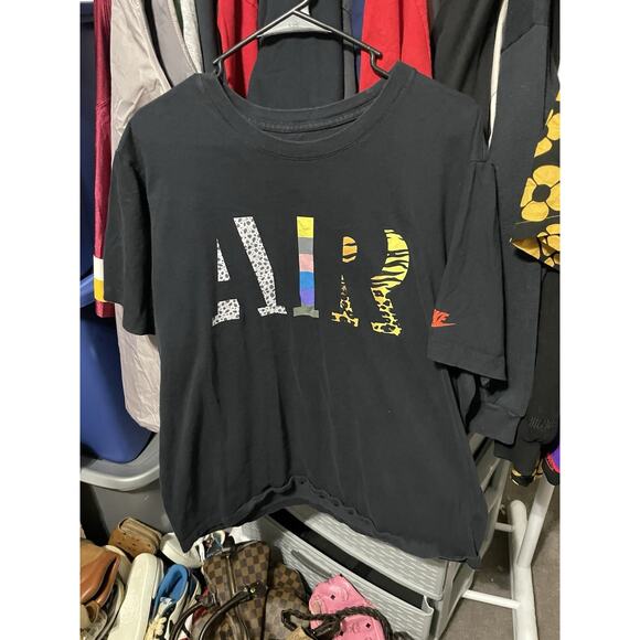 Size XL- Nike Air Max Day Shirt Mens Black Spellout Animal Print Wotherspoon - Picture 1 of 3